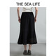 THE SEA LIFE欧海一生鱼尾小黑裙女秋包臀半身裙12350 黑法师 L