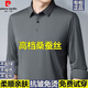 Pier Cardin Brand Mulberry Silk T-shirt à manches longues pour hommes à manches longues pour hommes et à l'automne Couleur solide Polo Base Business Casual Top * 2295-Brewer 17088A Recommandé 115-135jin [Jin est égal à 0,5 kg]