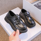 Lu Rang Song Children's Leather Shoes Boys and Girls Performance Shoes British Style Velcro Loafers Spring and Summer Children's Single Shoes Black Single 31 Size 19.3 cm long