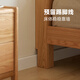Cama original de madera maciza original Moderno simple Simple Night Light Oak Bed Bed dormitorio Doble de cama doble Estilo de registro L701D [Cuerpo alto - Color de madera] 1.8*2.0m cama individual