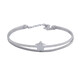 Beijing Gold Trading Center Co., Ltd. Platinum Star Imitation Diamond C-shaped Bracelet Push-pull Bracelet Adjustable Half Bracelet About 8g