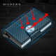 modern摩登MODERN钛金属卡盒屏蔽RFID防盗刷超薄卡包钱包钱夹时尚卡套 黑色