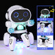 Wus Geschichte Kinderspielzeug tanzt Roboter Boy 1-3 Jahre altes Kinder 2-4 Jahre altes Mädchen Einjährig Baby Baby Elektrische Spielzeug Sechsklauen-Roboter-Weiß [Batteriemodell] Head-up-Training singen Tanz Sammeln Baby Artefakt