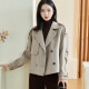 Misshine 2024 Nuevo abrigo de lana de temperamento retro de invierno lana de doble cara lana de lana de lana Mujeres 1381 mulan verde / mancha recta s