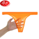 LangSha underwear men's youth sexy transparent thong one-piece seamless sports fitness ice silk T orange M