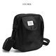 Oxford Stoff Casual Recond Bag Herren Sporttasche Herren Trendy Brand Mini Crossbody Bag Herren Aufbewahrung Schlüsselmünze Brieftasche Kleine Hängsbeutel Schulter kleiner Tasche LUCIFER L695 Black + Cowhide Wallet Basisstil