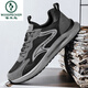 Woodpecker 2025 Autumn Extra-Large Tamaño informal Sports Sports 45 zapatos transpirables 46 zapatos de papá 47 Zapatos de hombres gordos de talla grande 48 H9902 Negro y verde 47