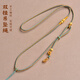 Mochi pendant lanyard, hand-woven double lanyard, gold eight-treasure compass, Buddha head, Buddha head, jade pendant, jade pendant, necklace rope, blessing model, retro gold, handmade lanyard