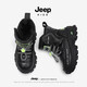 JEEP Jeep children's snow boots winter plus velvet thickened large cotton cotton shoes boys autumn and winter Martin boots black 35