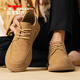 Bull Family Men's Shoes Spring and Summer New Cow Wide Bean Dogs Casual Bean Dogs Hombres de piel suave Shout-Soled Show-up Zapatos de trabajo para hombres Amarillo [Four Seasons Single Shoes] GN124101363 41 (talla de zapatos deportivos)