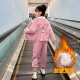 Venetutu children's clothing girls suit children's summer clothing 2022 Korean version of Western style little girl basketball uniform short-sleeved T-shirt shorts sports hip-hop clothing summer middle and older children two-piece set trendy pink 110 size recommended height around 100CM