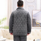Xuanduoqi Pajamas hommes en hiver épaissis de corail épaissis en velours à trois couches papa de flanelle de coton de l'âge moyen et de vêtements de maison âgée C9903 # hommes gris noir [Velvet de lait] xxxl (165-200jin [Jin est égal à 0,5 kg])
