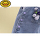 
G.DUCKKIDS Girls Denim Overalls Set 2024 Summer New Style Medium Large Children's Thin Shorts Single-piece Overalls 120 Recommended height 110 cm