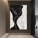 
Aohan Black and White Entrance Decorative Painting Large-scale Character Art Lines Corridor Aisle Living Room Hanging Painting High-level Abstract Mural JD15844 80*120 (suitable for 1.0-1.5 meters wide wall) Crystal porcelain aluminum alloy black frame
