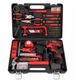 Kraftwell 126-teiliger Handbohrwerkzeugkasten für Haushaltsdoppeler Batterie Elektrelschraubendreher Set P3893A 126-teilige Handbohrwerkzeug-Werkzeug-Set P3893a
