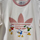 
Adidas 3D short-sleeved T-shirt women's 2025 summer new Disney joint sports casual wear round neck top JP1428 white M