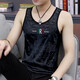 Ao Hu summer ice silk new men's sleeveless bottoming vest vest slim fit sports upper body with base and quick drying and breathable [single-piece] dark gray 4XL [160-175Jin [Jin equals 0.5 kg]]