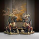 HUI XUAN LI full copper Qilin ornaments a pair of housekeeping office living room entrance craft decorations housewarming moving opening gift