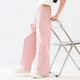 I.KARNOW girls' pants summer thin 2025 new children's wide-leg pants suit big children's summer clothes anti-mosquito silk straight pants 15261 military green 170