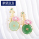 MOYAN new product Chinese style exquisite peony pipa brooch suit accessories imitation pearl antique style creative corsage brooch light green A10-102