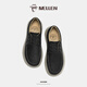 MELLEN Men's Shoes Casual Shoes Genuine Leather Retro Business Men's Shoes Black 37