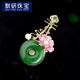 MOYAN new product Chinese style exquisite peony pipa brooch suit accessories imitation pearl antique style creative corsage brooch light green A10-102