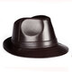 Woodpecker brand new jazz hat autumn and winter genuine leather hat sheepskin gentleman middle-aged men and women style thin single hat black sheepskin 56cm