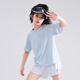 小猪彼特女童运动套装儿童2025新款夏季大童跑步网球服短袖短裤速干两件套 9922棉T白色+18426紫色短裤 170 cm