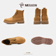 Botas mellen para hombres versátiles retro botas cortas ropa de trabajo botas amarillas de estilo parejas de parejas al aire libre de montañismo nieve botas martin hombres amarillos marrón 41 (255 mm)