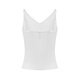 
EP Yaying high-end series women's clothing, mulberry silk v-neck slim knitted vest top, same style as spring mall 9901A white XL