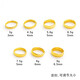 Gu Hao gold ring for men and women 9999 pure gold live mouth glossy aperture couple gold pair ring gold ring ring about 3.55g