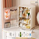 Yunya cosmetics storage box dustproof dressing table skin care products transparent storage box desktop storage rack large capacity cosmetic box pearl white - large capacity transparent panel