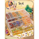 Shangmei Beibei children's Dunhuang beaded gift box toys girls birthday gift hair accessories glass handmade DIY house play toys