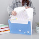 Grüne Orgelpaket A4 Schüler mehrschichtiger Materialtestpapierbeutel Handheld-Dateibeutel Information Multifunktionsaufbewahrungsbuch Primär- und Junior High School 9215 Dunkelblau A4-13 Fall 1