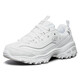 Skech casual shoes women's shoes autumn thick-soled dad shoes small white shoes flagship sneakers white / silver 11979-WSL 35.5