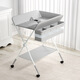 Mesa de pañales de pañales plegables plegables mesa de cuidado de bebés mesa de pañales para bebés mesa táctil recién nacido mesa de pañales de orina - modelo móvil gris + set de tres piezas
