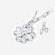 Saturday Fortune (ZLF) PT950 platinum necklace for women, platinum car flower, lucky four-leaf clover chain pendant for girlfriend 40+5cm-3.55g