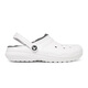 crocs Crocs Children's Cotton Slippers for Men and Girls, Winter Warm Fleece Hole Shoes 207010_10M White 36 -37 Inner Length About 225mm