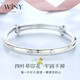 The only (Winy) four-leaf clover bracelet pure silver 9999 girl birthday anniversary gift for girlfriend and wife fashion jewelry solid lucky four-leaf clover + gift for girlfriend 31 1g