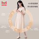 Cat man (MiiOW) [anti-mites and antibacterial cotton] Women's nightgown pajamas women's cute bear pullover home clothes beige L