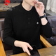 Pierre Cardin (pierre cardin) Chinese style Henry collar long-sleeved T-shirt men's spring autumn casual winter sweatshirt mature and stable bottoming POLO collar apricot regular 2XL 135-150Jin Jin is equal to about 0.5 kg