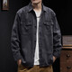 Canelin Kiskha denim shirt men's autumn outdoor heavy work jacket spring and autumn American blue wear-resistant long-sleeved shirt trend Z757 blue + Z723 black M