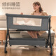 ULOP crib with changing table, splicing bed, removable newborn bed, multi-functional sleeping device, rocking crib, baby bed, baby rocking bed, cradle-style crib with mosquito net
