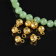 Yulong 18k gold handmade ancient gold bell pendant bracelet pendant diy jewelry material accessories bracelet bracelet with loose beads small / single
