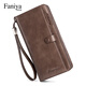 Fania Wallet Men's Long Leather 2025 New Cowhide Clutch High-end Birthday Gift Wallet Wallet Card Bag Coffee Color