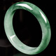 Private oil green half mountain and half water jadeite bracelet for women Burmese ice waxy jadeite (processed) jade bracelet as a gift for mother. The inner diameter of the bracelet is 54-55mm.