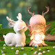 Enchanting cat and deer night lamp desktop decoration girl birthday gift girl high-end feeling to give girlfriend practical gift [yellow] Yilu You night lamp - gift box gift for girls romantic surprise gift