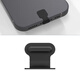 Lubo Suitable for Apple Android mobile phone charging port dust plug anti-lost anti-dust silicone plug charging port plug power plug Suitable for Apple dust plug black 2 pack