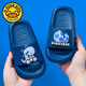 G.duck children's slippers for summer, boys and girls, cute cartoon home wear, non-slip soft bottom, medium and large children's dinosaur slippers, blue egg dinosaur, non-slip soft bottom, size 26-27, inner length 16cm
