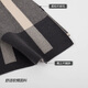 Muchiston scarf men's winter classic all-match plaid knitted long men's scarf thickened warm scarf for birthday gift classic black square style to prevent cold and keep warm